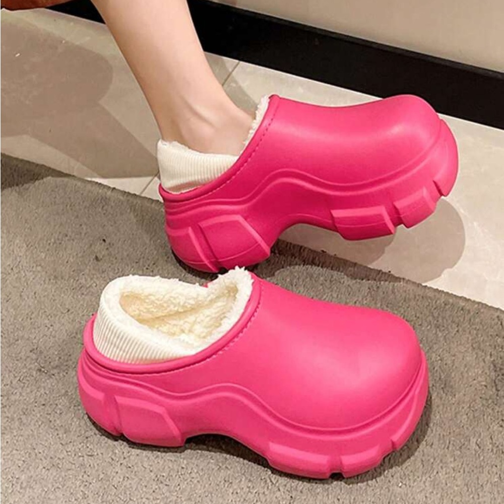 Pink Thick Sole Clogs - Picture 4 of 5